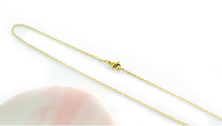 Chaîne collier 50cm complète chaîne 1.5mm  avec rallonge en acier