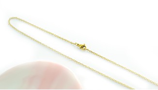 Chaîne collier 50cm complète chaîne 1.5mm  avec rallonge en acier