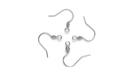 Crochets d'oreille hook en acier pour création de boucles d'oreille