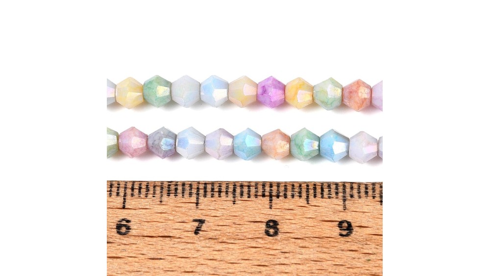 copy of Perles toupie verre en 4mm jaune AB