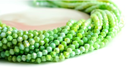 copy of Perles toupie verre en 4mm jaune AB