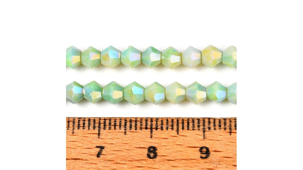 copy of Perles toupie verre en 4mm jaune AB