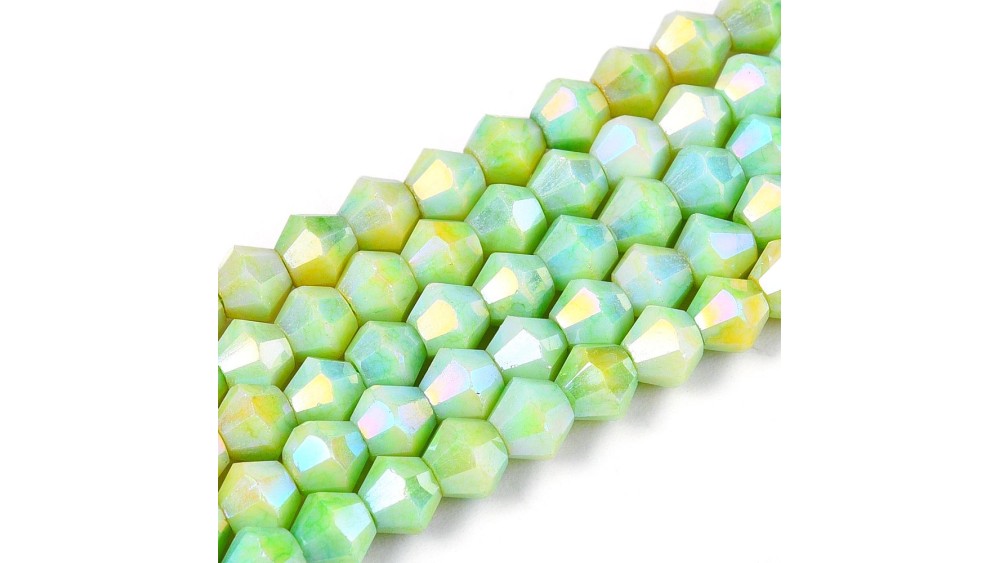 copy of Perles toupie verre en 4mm jaune AB