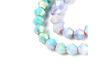 copy of Perles toupie verre en 4mm jaune AB
