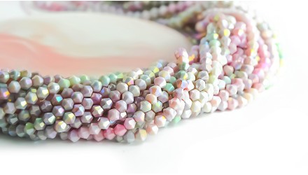copy of Perles toupie verre en 4mm jaune AB