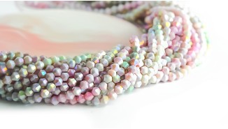 copy of Perles toupie verre en 4mm jaune AB