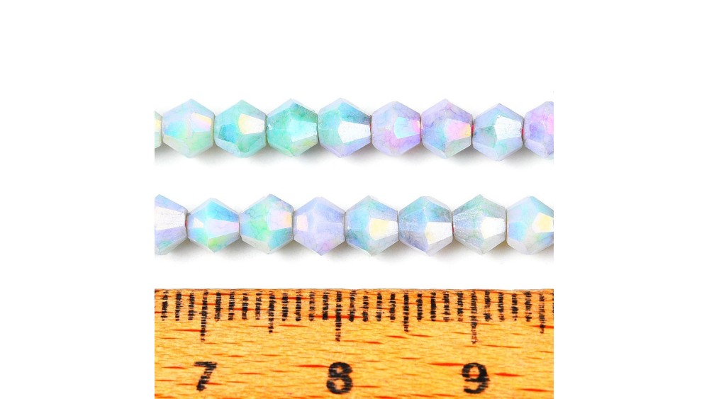 copy of Perles toupie verre en 4mm jaune AB