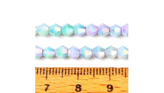 copy of Perles toupie verre en 4mm jaune AB