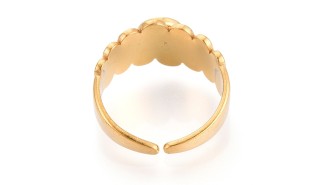 copy of Bague manchette acier plaqué or 18k pour cabochon de 6mm
