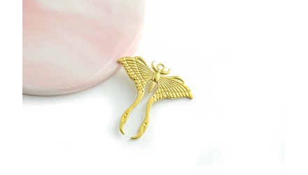 Pendentif papillon délicat en acier inoxydable 304 plaqué or18k