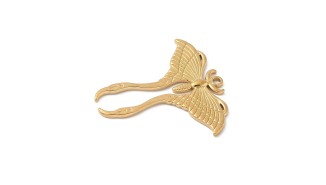 Pendentif papillon délicat en acier inoxydable 304 plaqué or18k