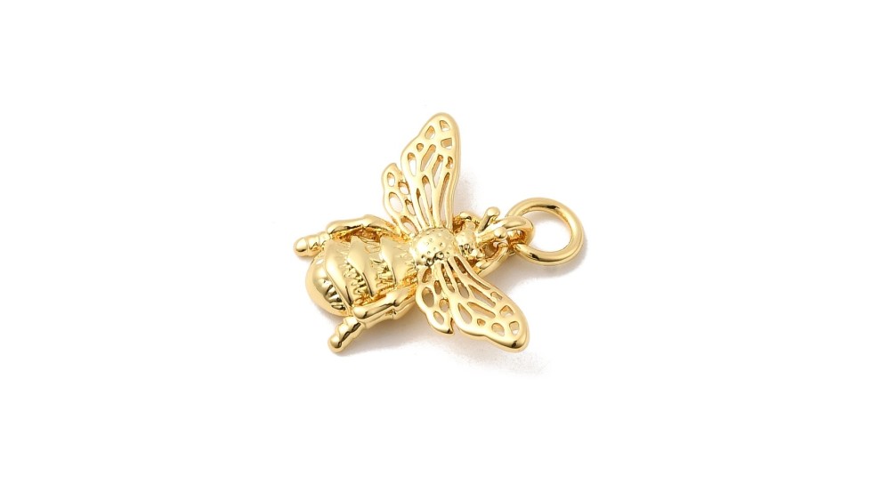 pendentif abeille or