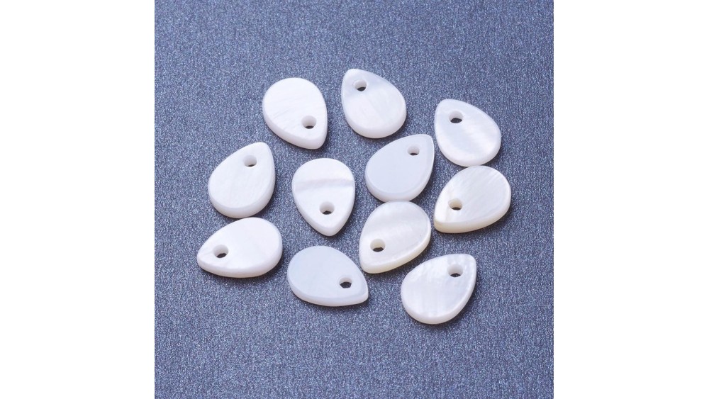 10 gouttes en nacre naturelle blanche