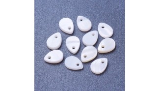 10 gouttes en nacre naturelle blanche