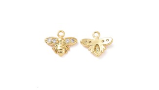 pendentif abeille or