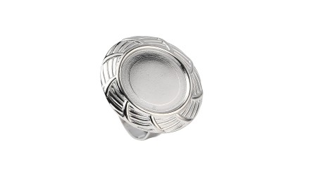 copy of Support bague 16mm acier inoxydable plaqué or 18k