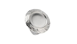 bague acier argent