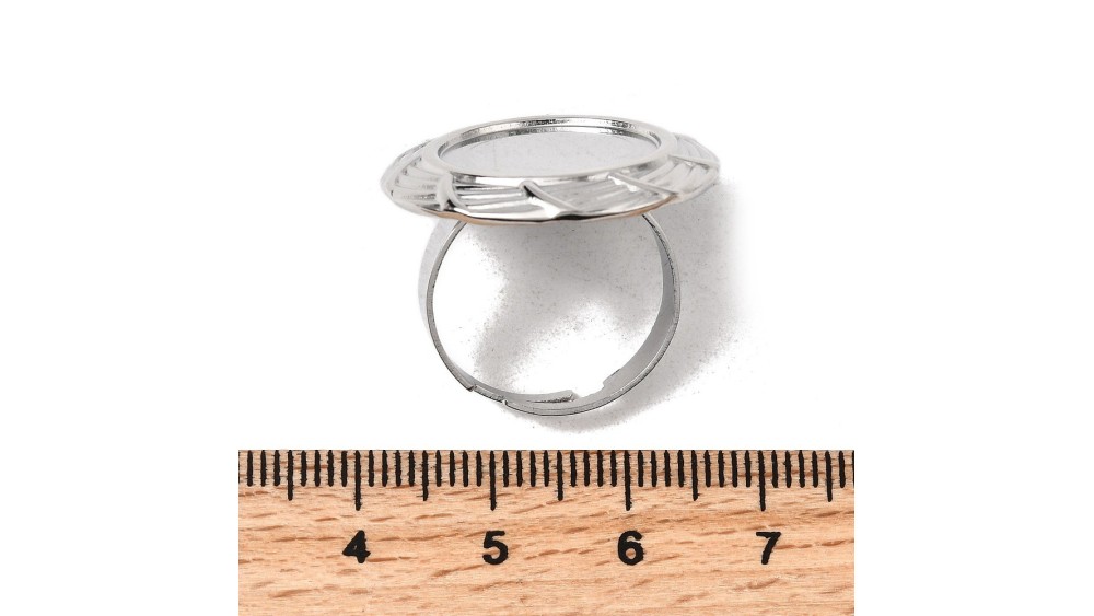 copy of Support bague 16mm acier inoxydable plaqué or 18k