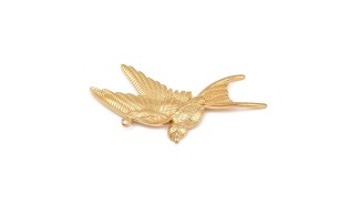 Grand pendentif hirondelle acier inoxydable 304 or