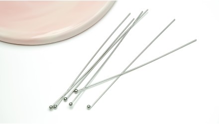 Tiges à tête boule 70x0.7mm en acier 304 pour montages précis