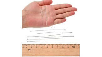 Tiges à tête boule 70x0.7mm en acier 304 pour montages précis