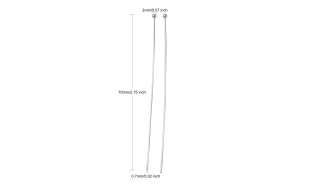 Tiges à tête boule 70x0.7mm en acier 304 pour montages précis