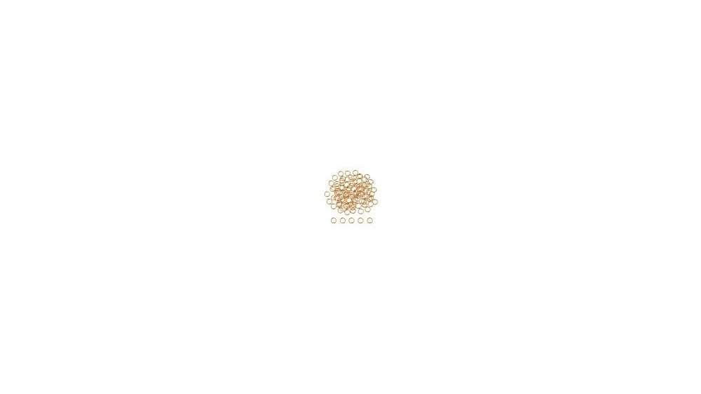 Anneaux de jonction  4x0.6mm en acier inoxydable plaqué or 18k