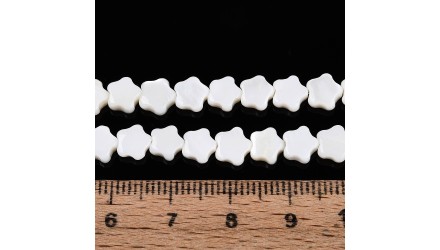 Perle x 30 fleur nacre veritable 6mm