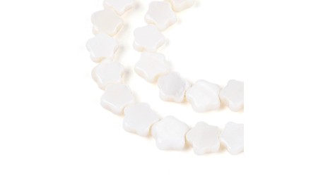 Perle x 30 fleur nacre veritable 6mm