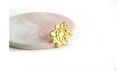 bague fleur 18k