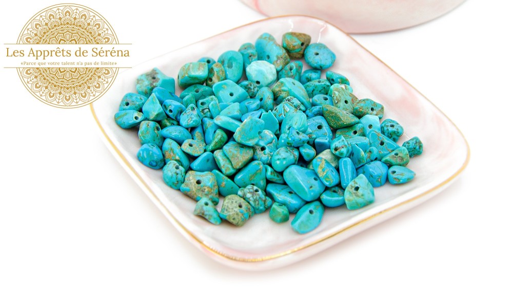 copy of Perles puces en agate naturelle bleu glacier