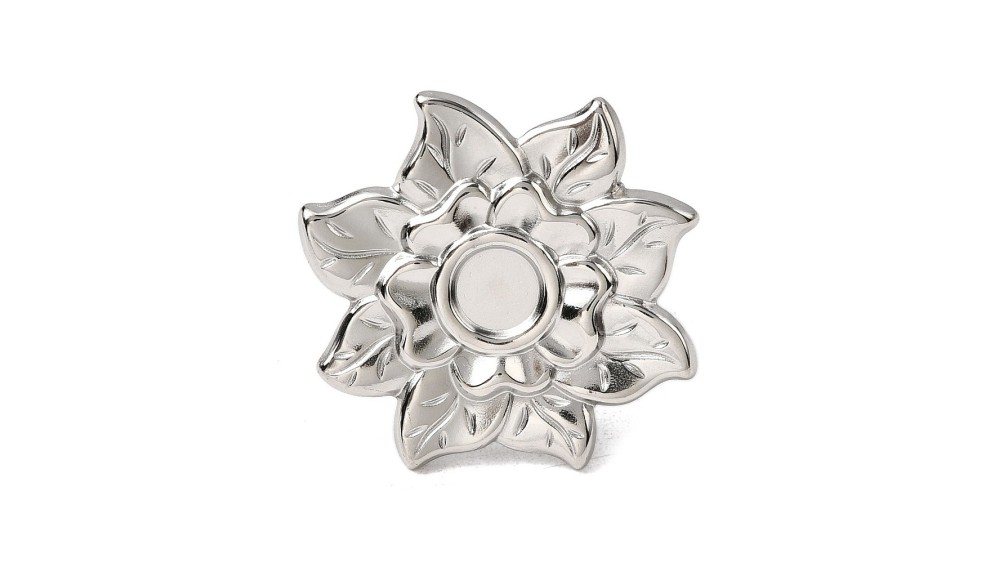 support bague acier argent