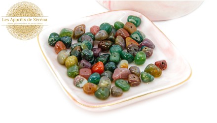 copy of Perles puces en agate naturelle bleu glacier