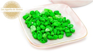 Sachet de 25 grs de perles puces en magnésite naturelle verte