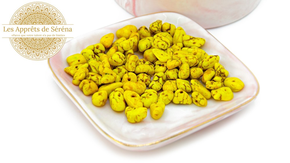 perles chips jaune