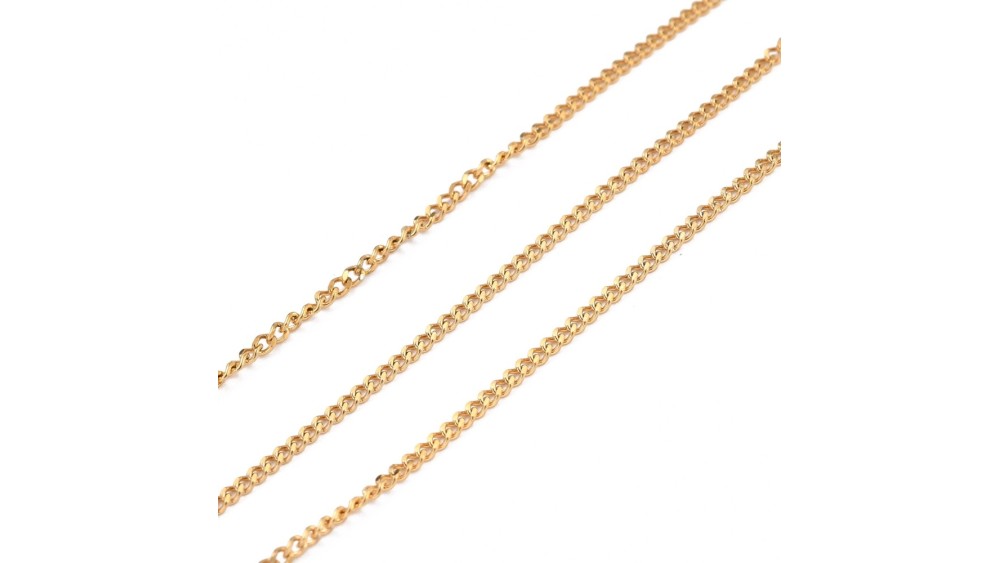 copy of Chaîne laiton 18k maillon ovale chaîne plaqué or