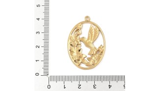 pendentif ovale colibri