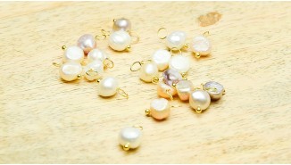Pendentifs X 10 nacre véritable couleurs mélangées