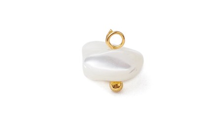 Pendentifs nacre naturelle x10  DIY mariage création bijoux