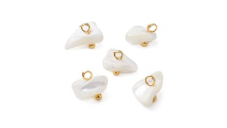 Pendentifs nacre naturelle x10  DIY mariage création bijoux