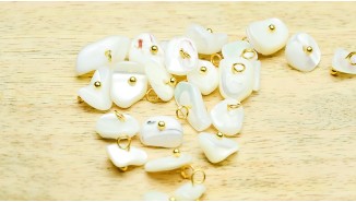 Pendentifs nacre naturelle x10  DIY mariage création bijoux