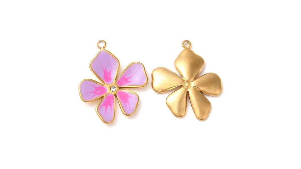 pendentif acier emaillé