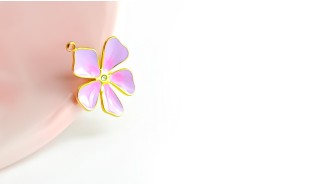 breloque fleur rose