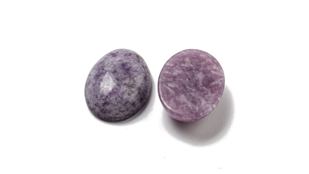 Cabochon 13x18mm lépidolite x 4
