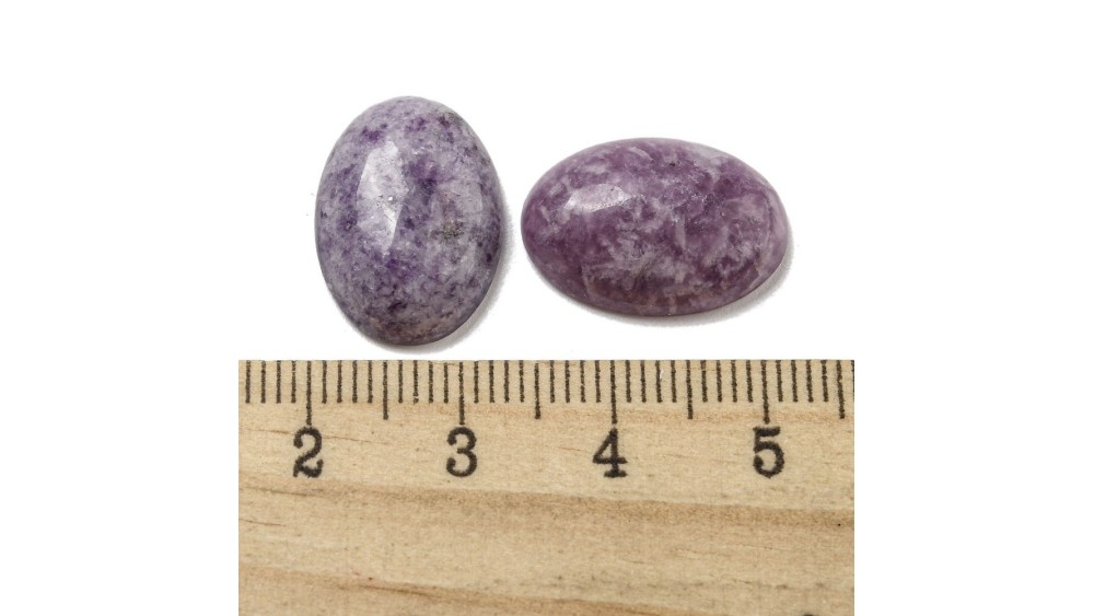 Cabochon 13x18mm lépidolite x 4