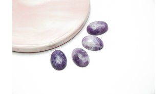 Cabochon 13x18mm lépidolite x 4