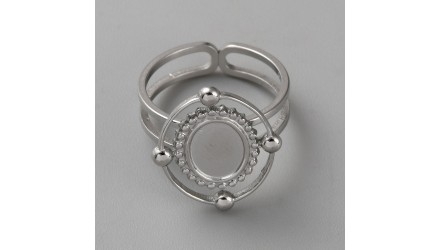 bague acier argent