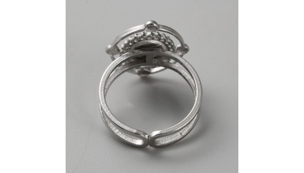 copy of Support bague cabochon 8x6mm acier 304 or
