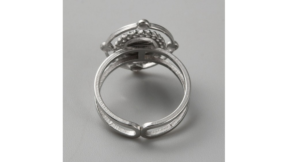 copy of Support bague cabochon 8x6mm acier 304 or
