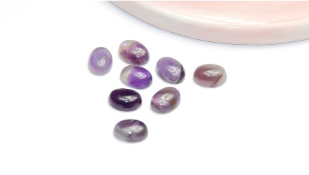 cabochon amethyste 8x6
